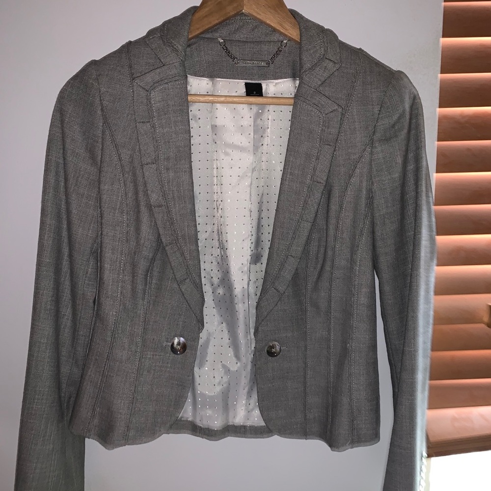White & black jacket